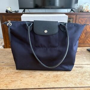 Longchamp neo medium tote bag navy